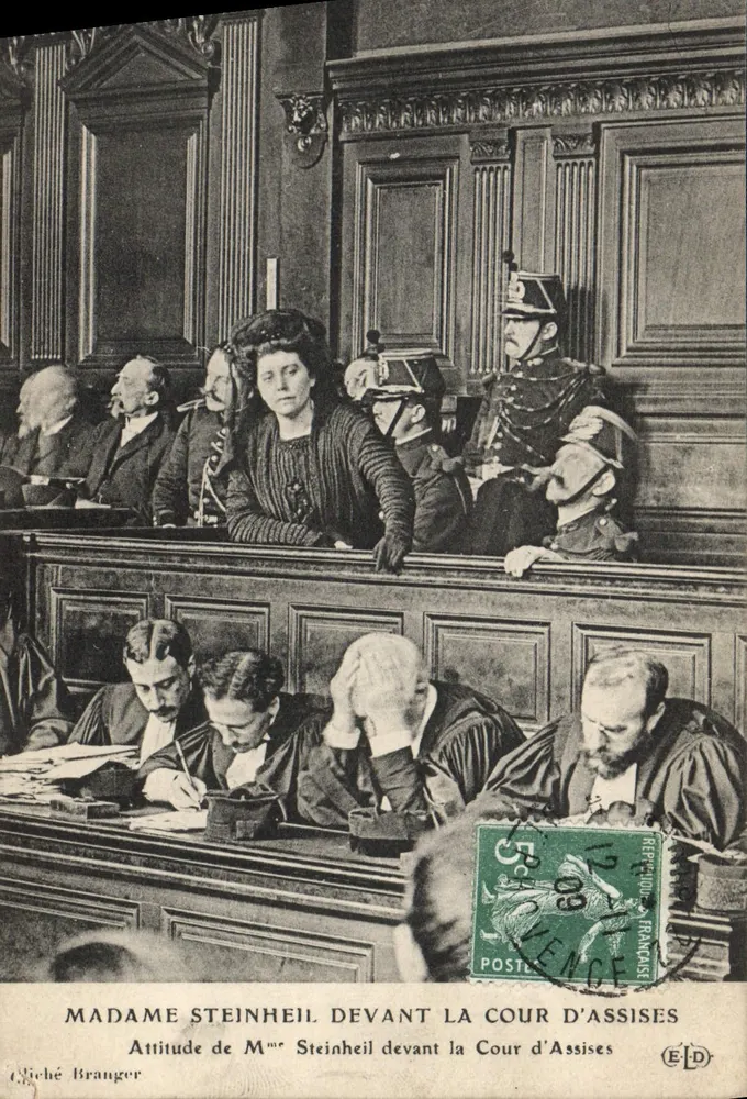 Madame Steinheil vor dem Assizesgericht — Haltung von Madame Steinheil vor dem Assizesgericht — Branger-Photographie - Vorderseite