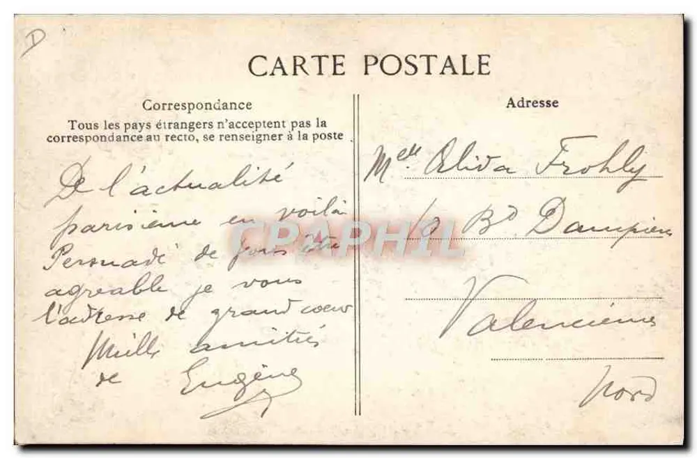 Madame Steinheil vor dem Assizesgericht — Haltung von Madame Steinheil vor dem Assizesgericht — Branger-Photographie - Rückseite