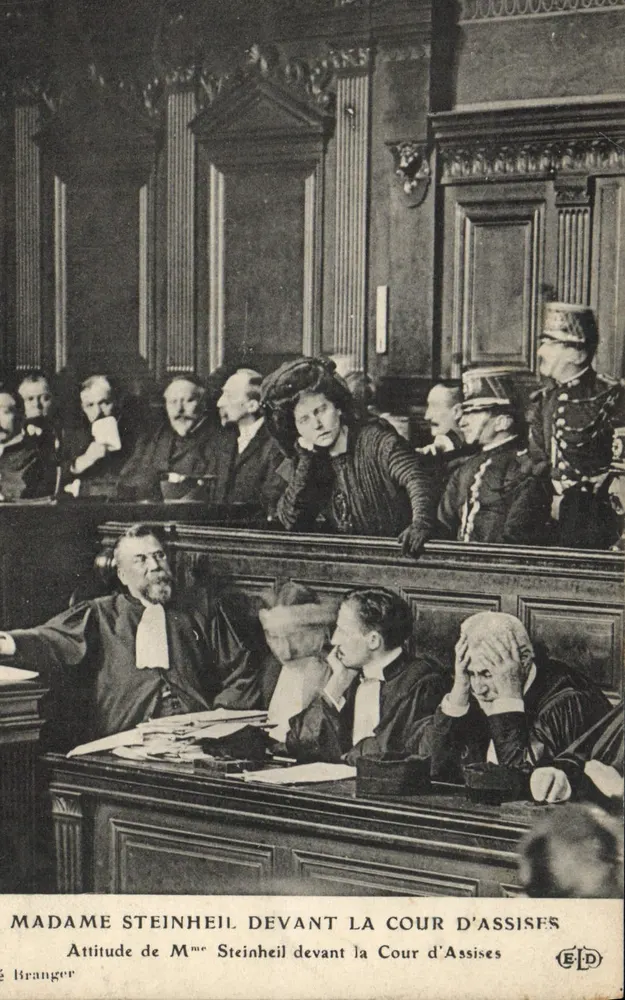 Madame Steinheil vor dem Strafgericht — Haltung von Madame Steinheil vor dem Strafgericht — Verlag Branger, Seriennummer nicht sichtbar - Vorderseite
