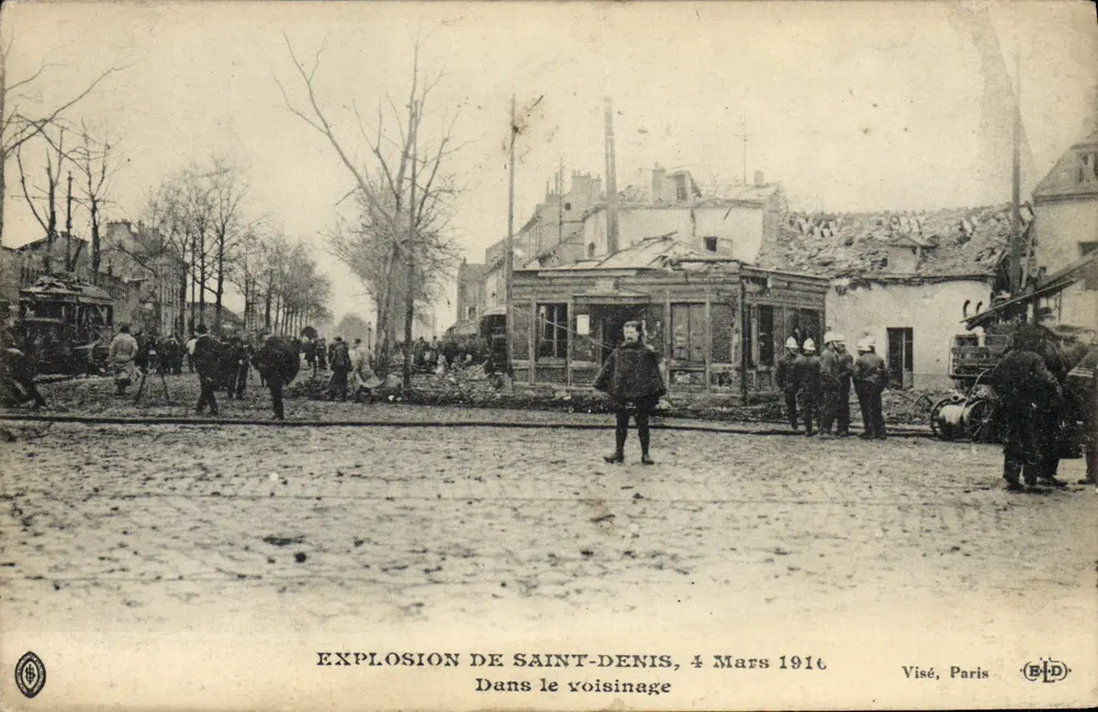 Explosion von Saint-Denis — 4. März 1916 — Visé, Paris - Vorderseite