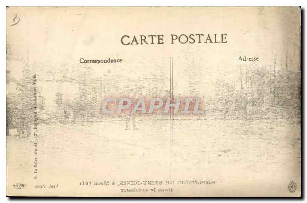 Explosion von Saint-Denis — 4. März 1916 — Visé, Paris - Rückseite