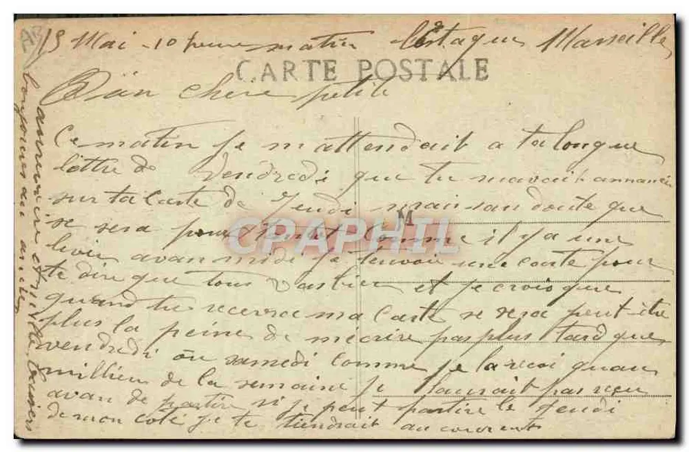Marselha — Quartel dos Bombeiros — Z Z. - Verso