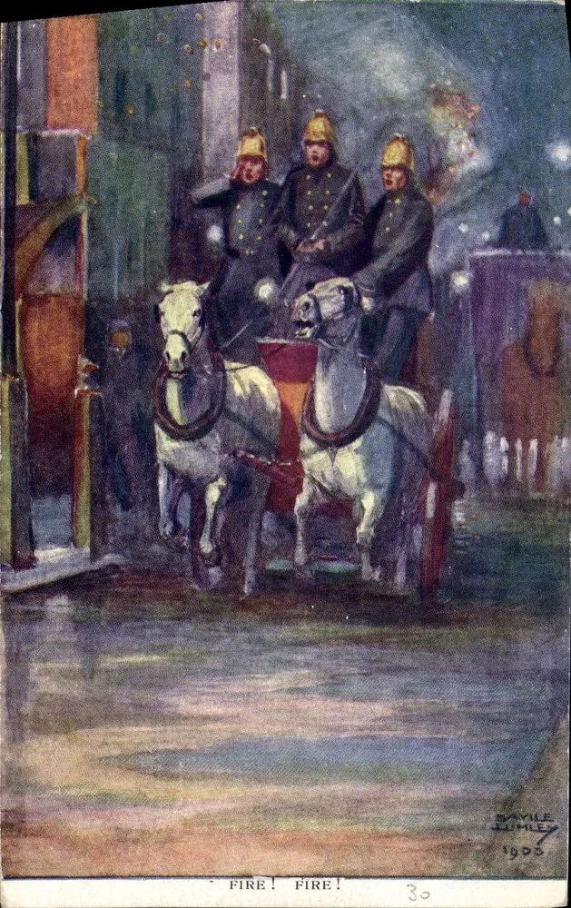 घुड़सवार अग्निशमनकर्मी — आग की घटना — बेयिले लुहलेज़, 1903 - आगे