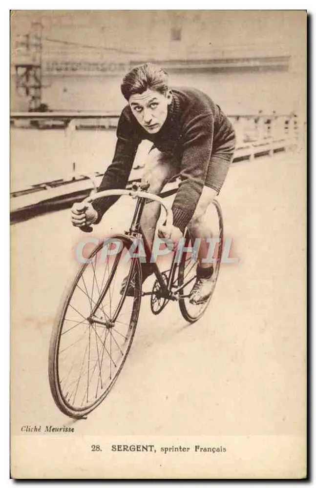 Sergent, ciclista francês — Cliché Meurisse, n°28 - Frente