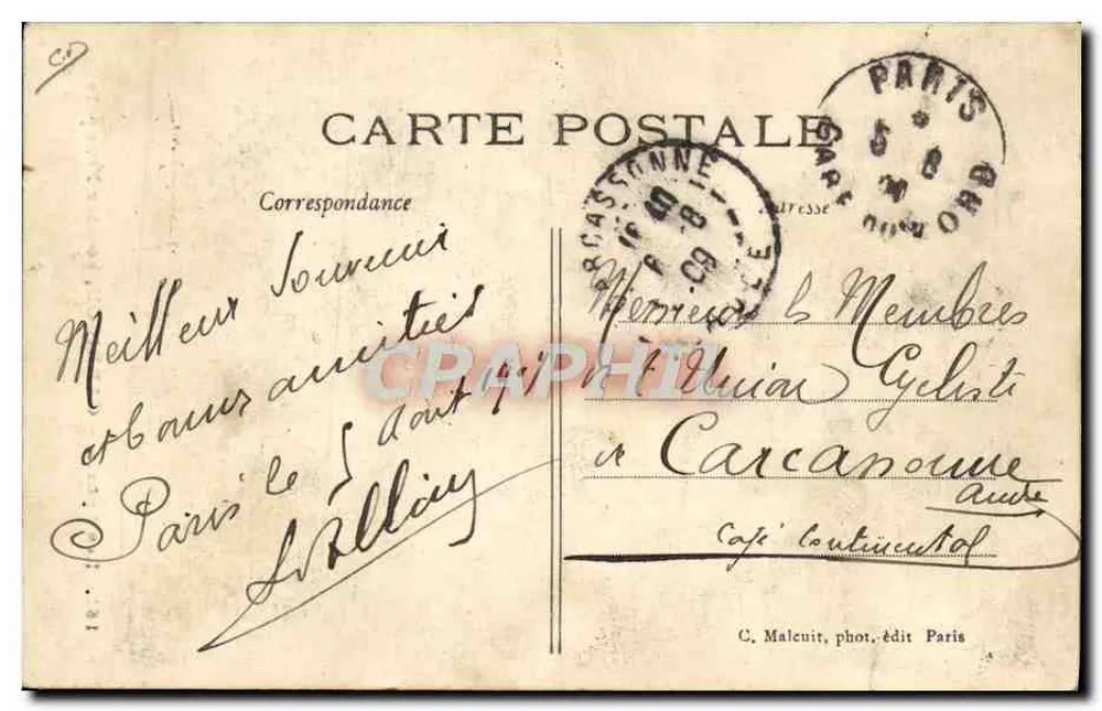 Garrigou, französischer Straßenradfahrer — Les Sports — C.M. n°151 - Rückseite