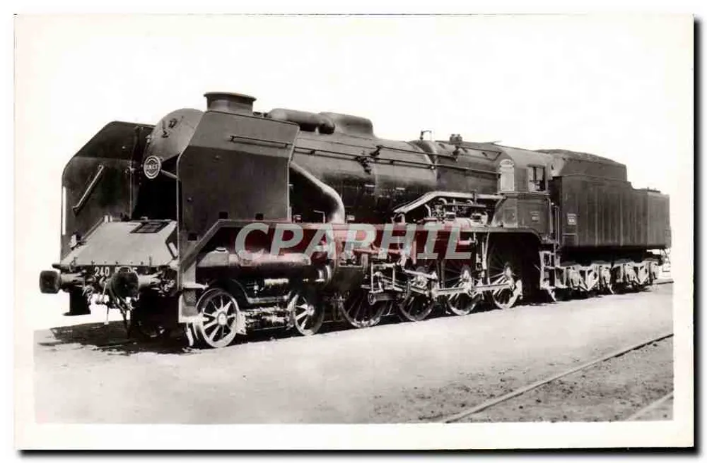 Dampflokomotive 240 P Compound — Tender 36 P — S.N.C.F., Unser Beruf 1950 - 137 - Vorderseite