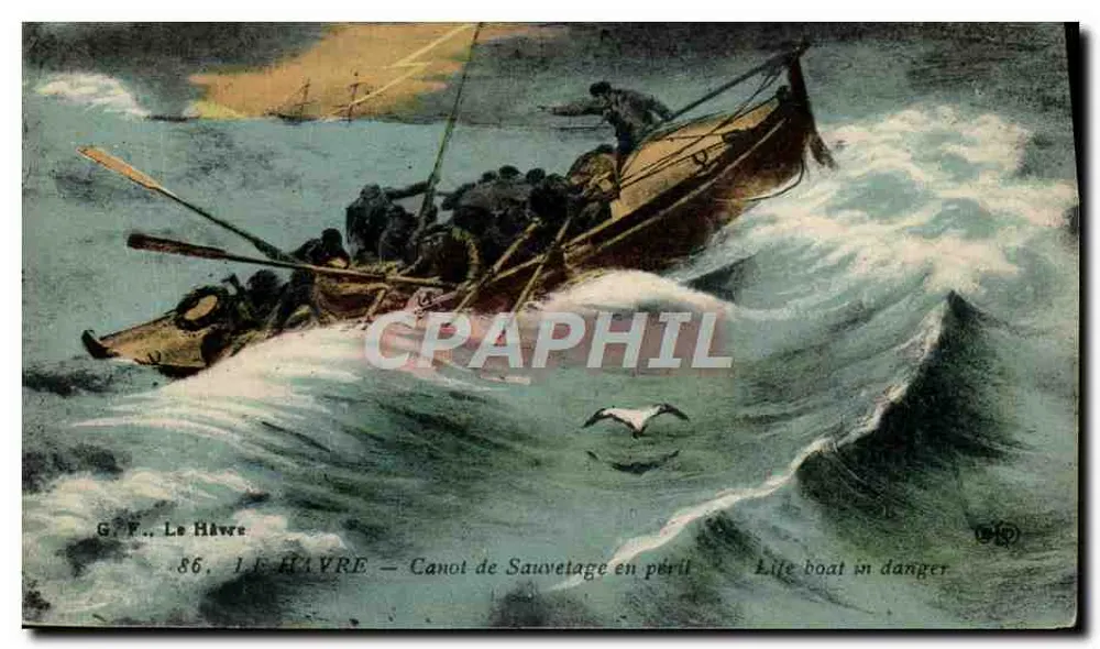 Le Havre — Rettungsboot in Gefahr — G. F. Le Havre, Nr. 86 - Vorderseite
