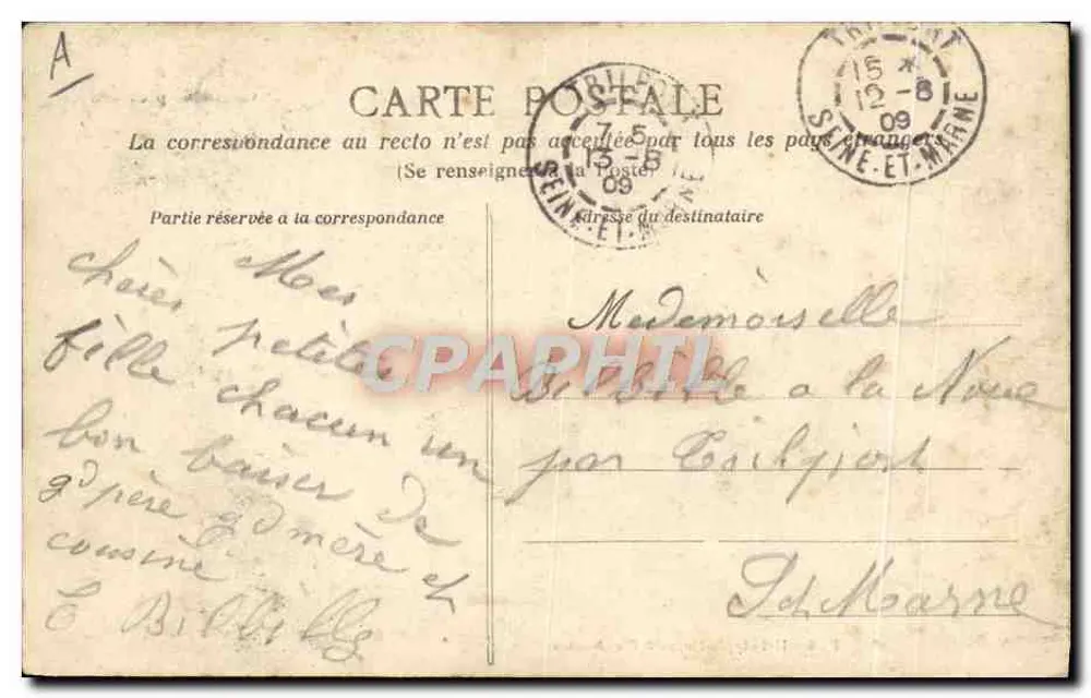 Das Leben am Meer — Küchenbereich der Fischerin — Héliotypie Dugas & Cie, Nantes - Rückseite