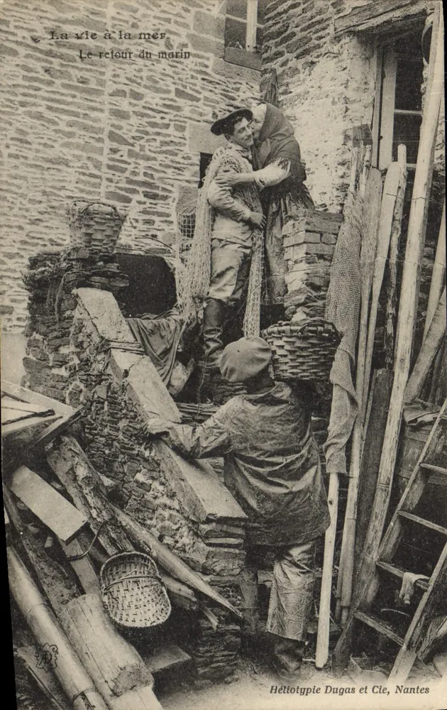 Der Rückkehr des Seemanns — Das Leben auf See — Héliotypie Dugas et Cle, Nantes - Vorderseite