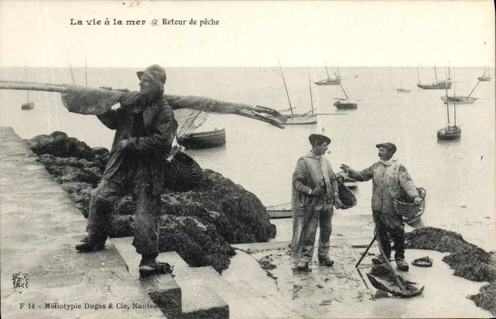 Rückkehr vom Fischen — Das Leben am Meer — Héliotypie Dugas & Cie, Nantes - Vorderseite