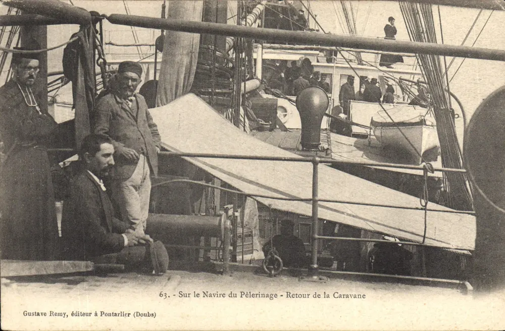 Auf dem Pilgerboot - Rückkehr der Karawan — Gustave Remy, Verleger in Pontarlier (Doubs) - Vorderseite