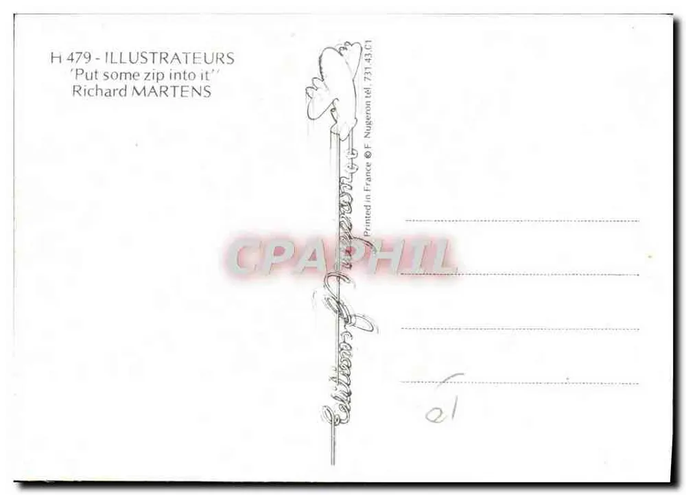 Zipper no corpo — ilustração — Éditions F. Nugeron, n° H 479 - Verso