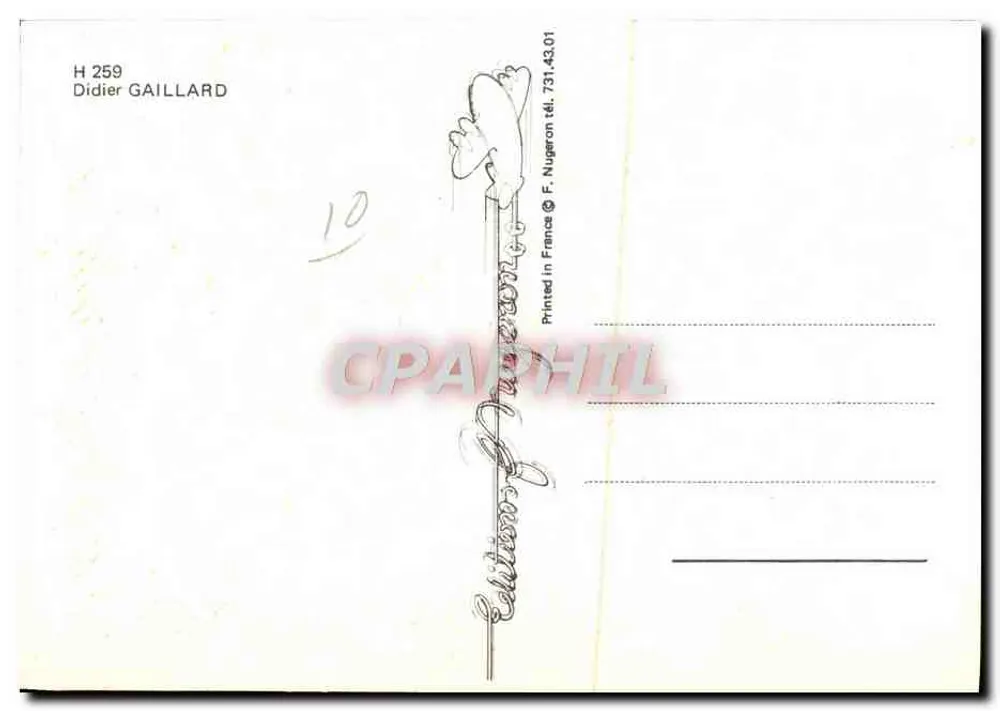 Mulher em praia tropical — com gelo — edição Didier GAILLARD n° H 259 - Verso