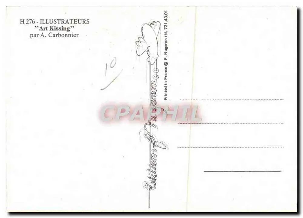 Kunst des Kusses — Geburtstagskarte — Edition F. Nugeron - Rückseite