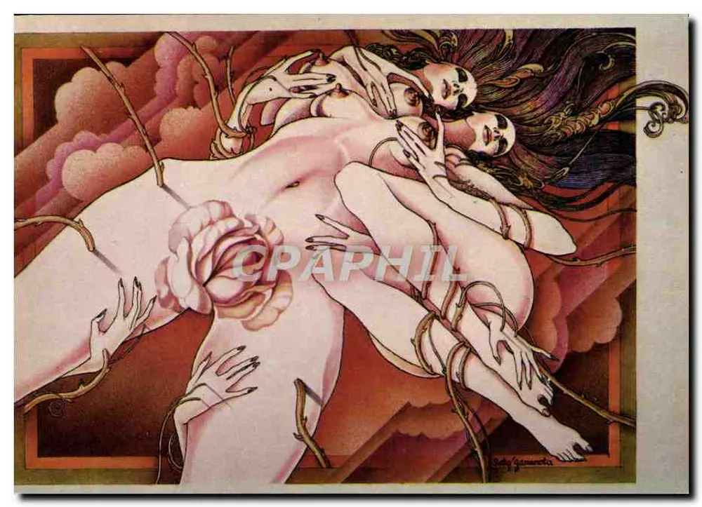 Mulheres nuas entrelaçadas — ilustração artística — por Yamamoto, editor H 17-Illustreurs - Frente