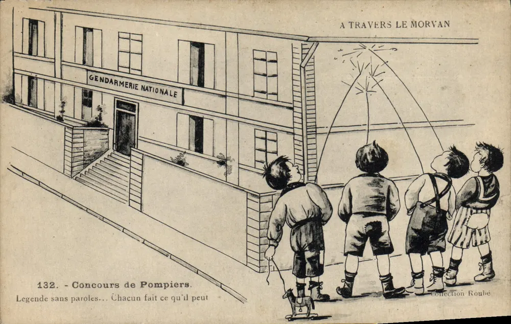 Feuerwehrwettbewerb — Nationale Gendarmerie — Sammlung Rouhé - Vorderseite