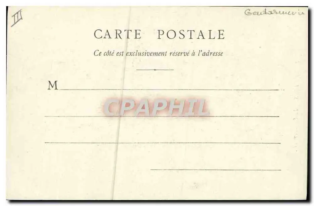 Moulins - Die Gendarmerie - Graphphil, n°8 - Rückseite