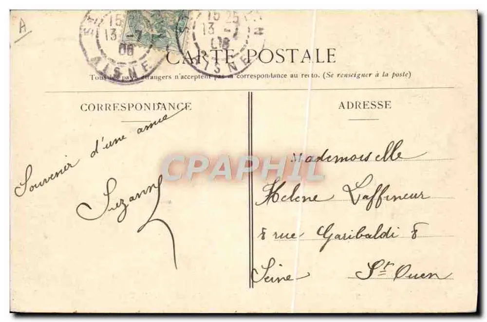 Saint-Quentin — Die Gendarmerie — P.D. - Rückseite