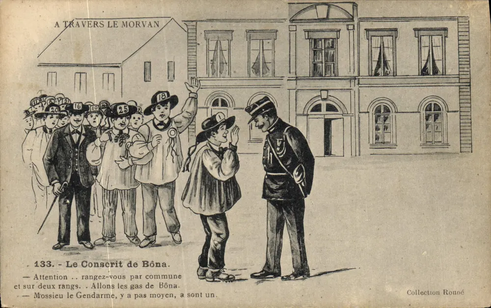 Le Conscri de Bôna — Durch das Morvan — Sammlung Rouné, n° 133 - Vorderseite