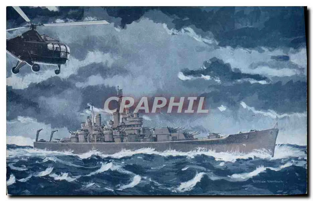 USS QUINCY (CA 71) — croqui naval — William Gearback - Frente
