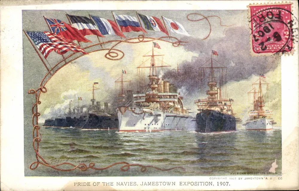 Pride of the Navies — Jamestown Exposition, 1907 — American Colortype Co. - Vorderseite