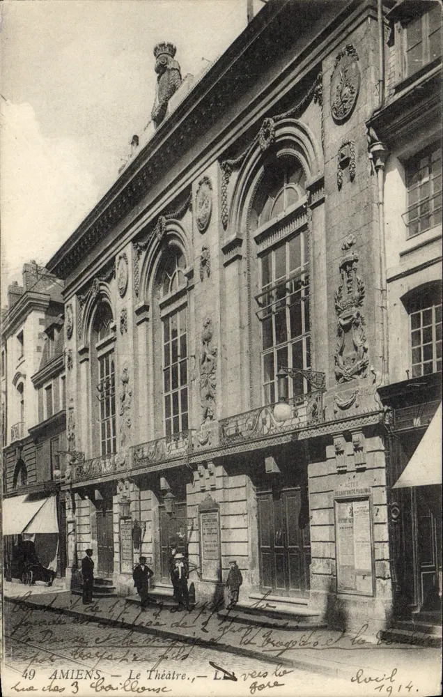 Amiens — O Teatro — Rua dos 3 Barillicons — Editor: Actes du Département Nord - Frente