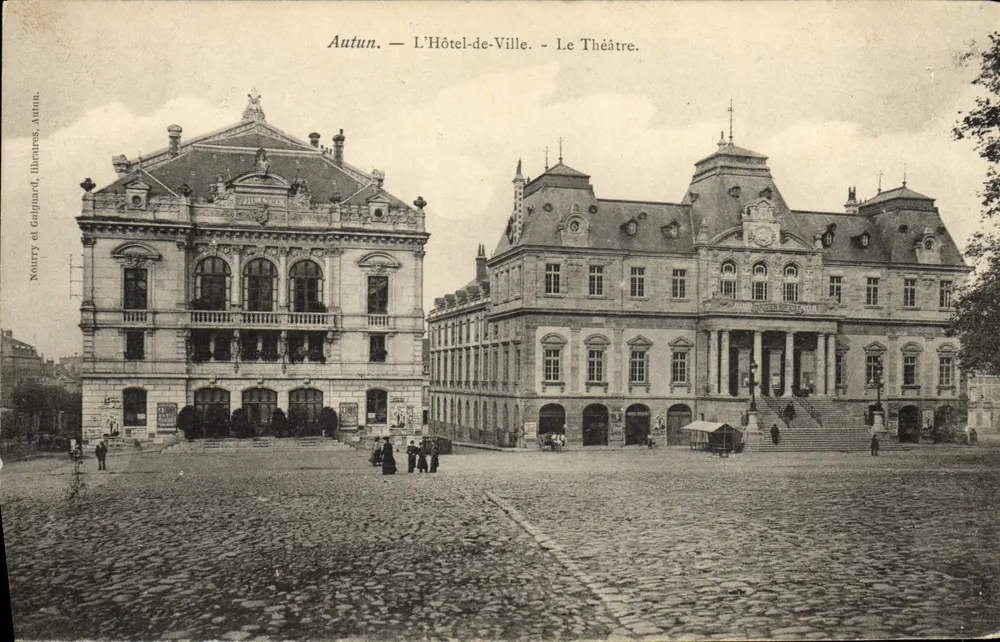 Autun — Das Rathaus - Das Theater — Nourry et Guipnard, Autun - Vorderseite