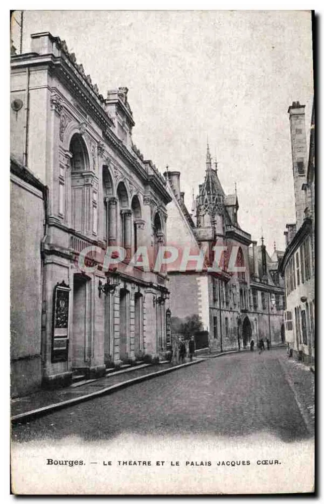 Bourges — Das Theater und das Palais Jacques Cœur - Vorderseite