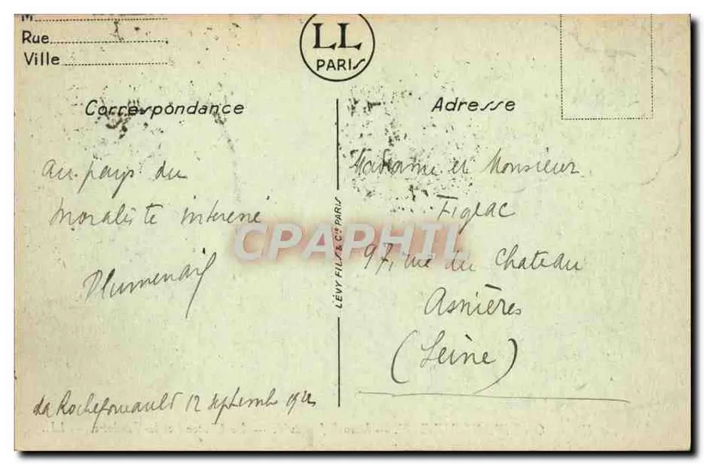Larocheffoucauld — Schloss und Tardoire — LL - Rückseite