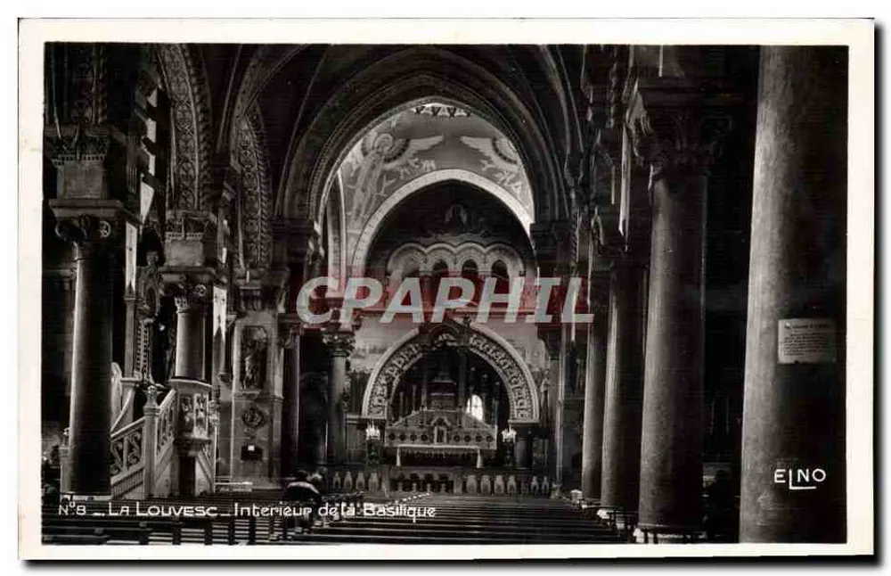 La Louvesc — Interior da Basílica — Edição Léon MARGERIT - Frente