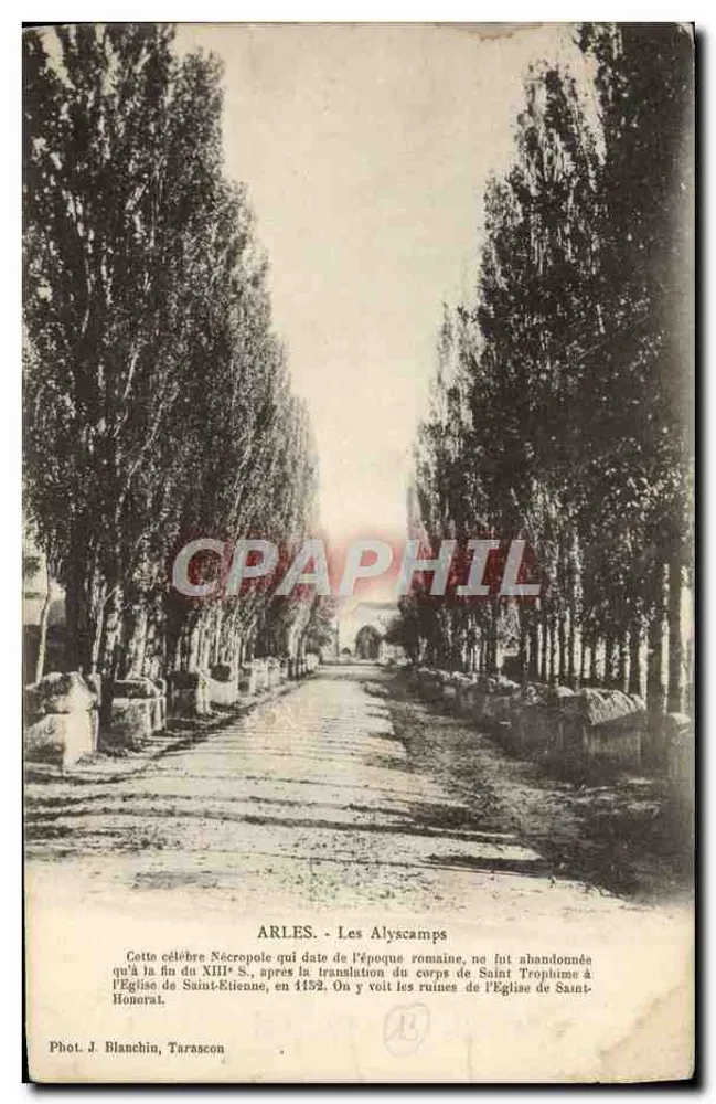 Arles - Os Alyscamps — Necrópole romana e ruínas da igreja de São Honório, fot. J. Blanchin, Tarascon - Frente