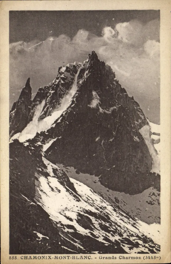 ग्रैंड्स चार्मोज़ — मॉंट-ब्लांक — एडिटर एल. मोरांड (हॉट डी सैवोइ) संख्या 858 - आगे