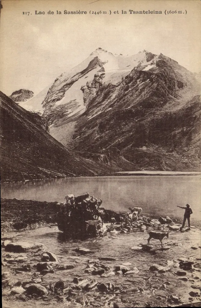 See Sassière (2446 m.) und Tsanteleina (3606 m.) — Verlag Béroud, Bourg-Saint-Maurice, Nr. 217 - Vorderseite