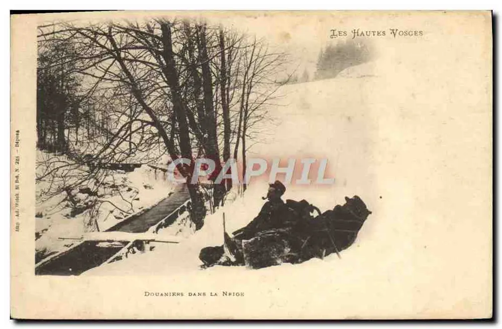 Zollbeamte in der Schnee — Die Hochvogesen — Ald Vosges, Nr. 226 - Vorderseite