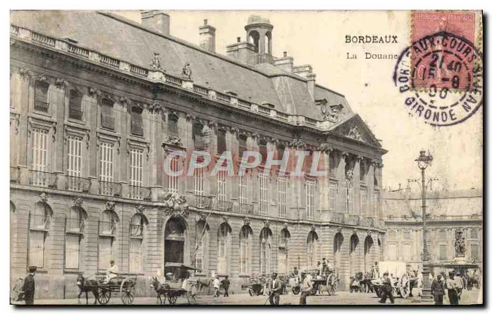 Bordeaux — A Alfândega — editor não visível, número de série ilegível - Frente