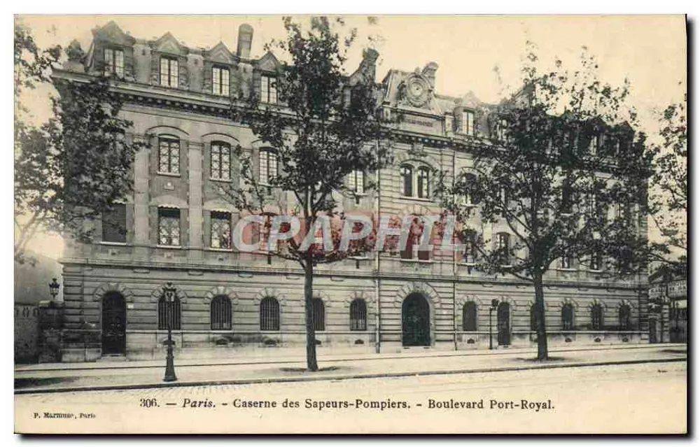 Paris — Feuerwehrstation — Boulevard Port-Royal — P. Marminue, Paris, n°306 - Vorderseite