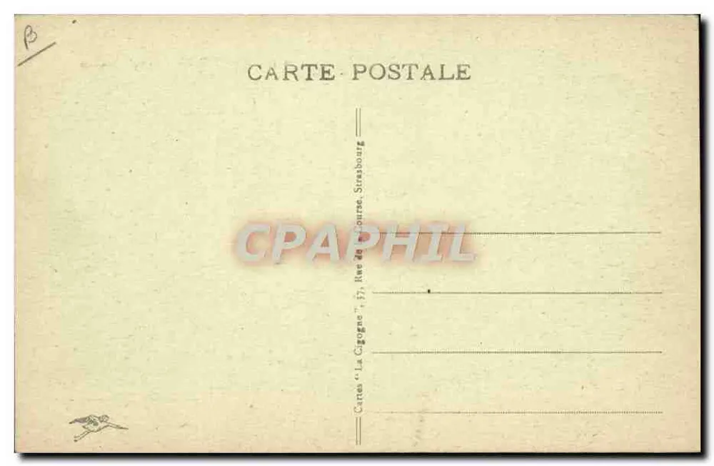 Strasbourg - Israelitische Tempel — Verlag 'Cartes 'La Cigogne'' Nr. 215 - Rückseite