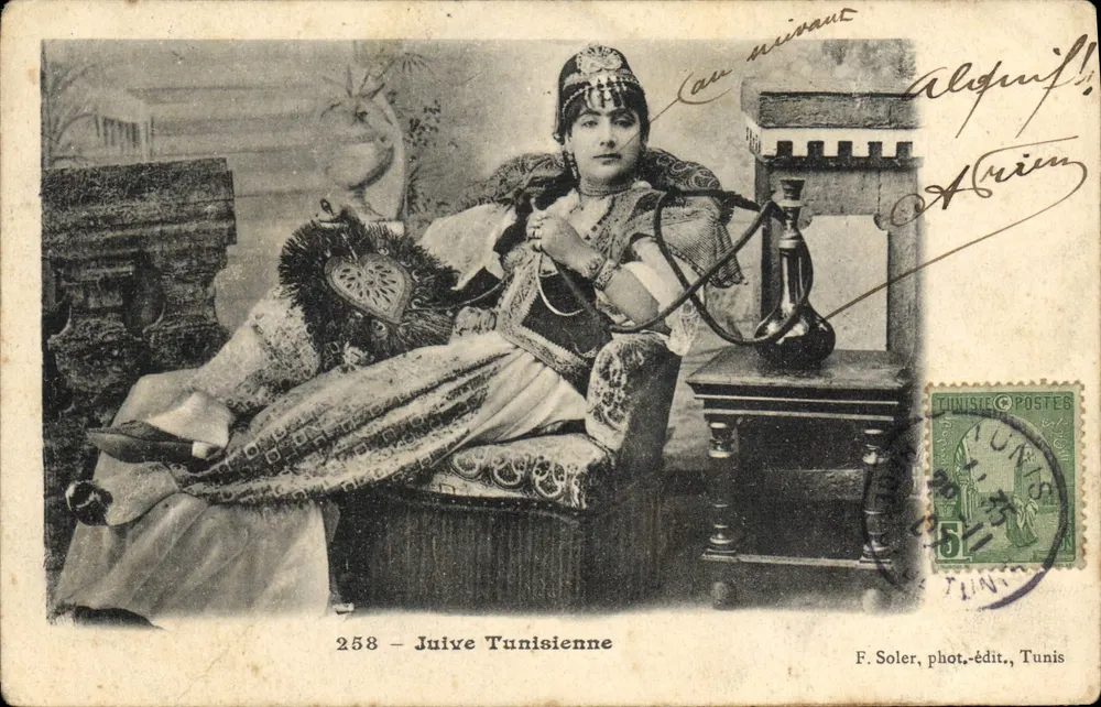 Tunesische Jüdin — F. Soler, Fotograf-Verleger, Tunis, Nr. 258 - Vorderseite