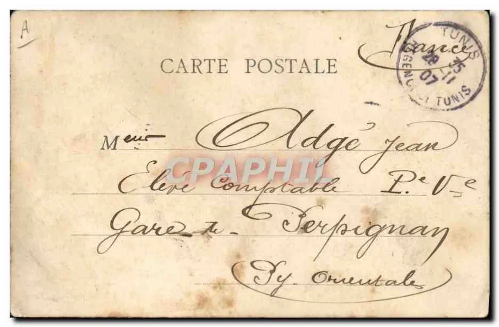 Tunesische Jüdin — F. Soler, Fotograf-Verleger, Tunis, Nr. 258 - Rückseite
