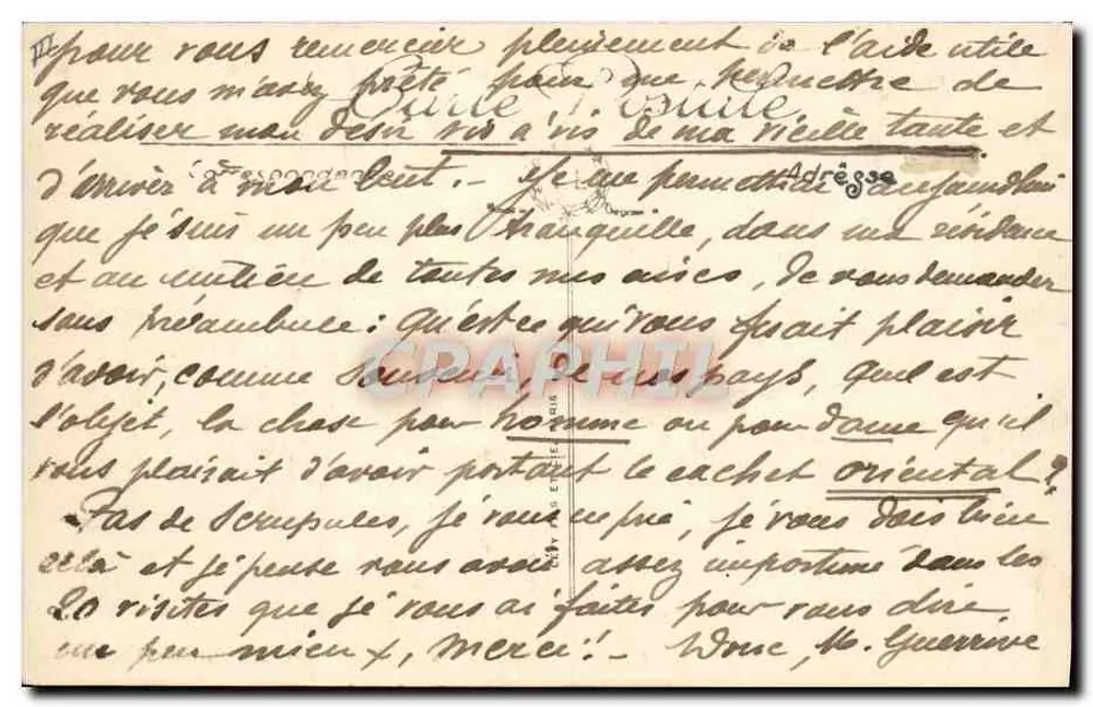 Jüdische Frau in ihrem Inneren — SCÈNES ET TYPES — Nr. 6451 — Verlag: L. Lévy - Rückseite