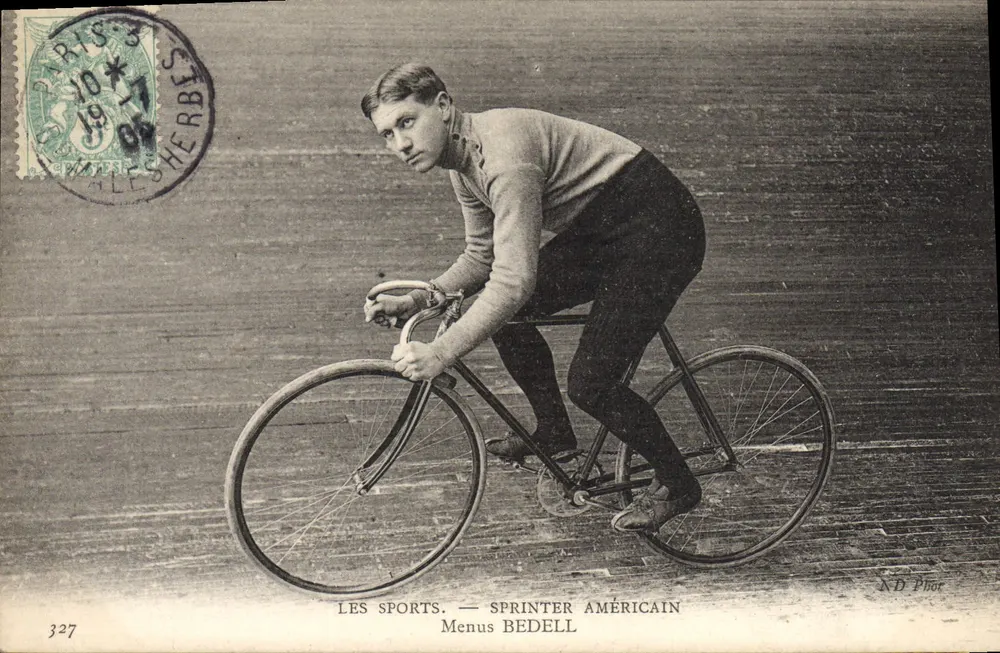 Ciclista americano — Menus Bedell — N.D. Phor, n°327 - Frente