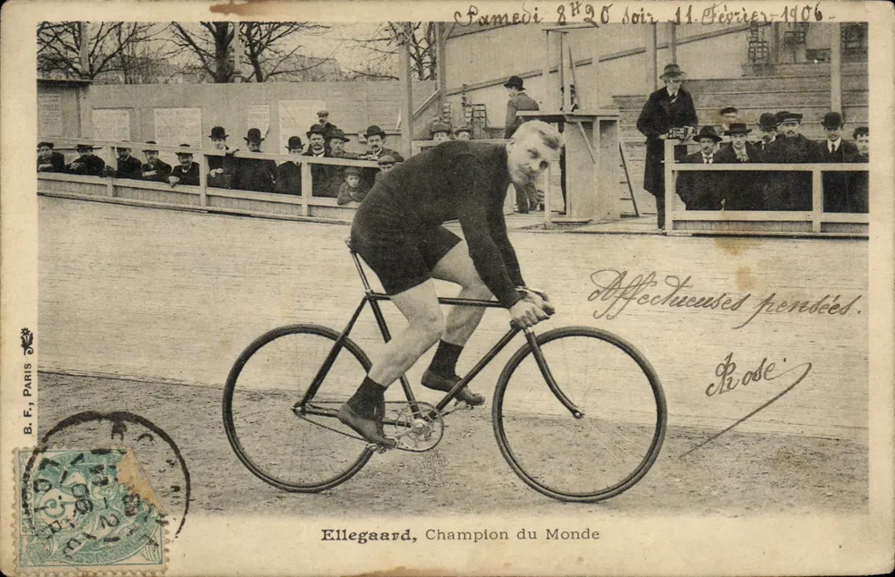 Ellegaard, Weltmeister — Fahrradrennen in Paris — B.F. Paris - Vorderseite
