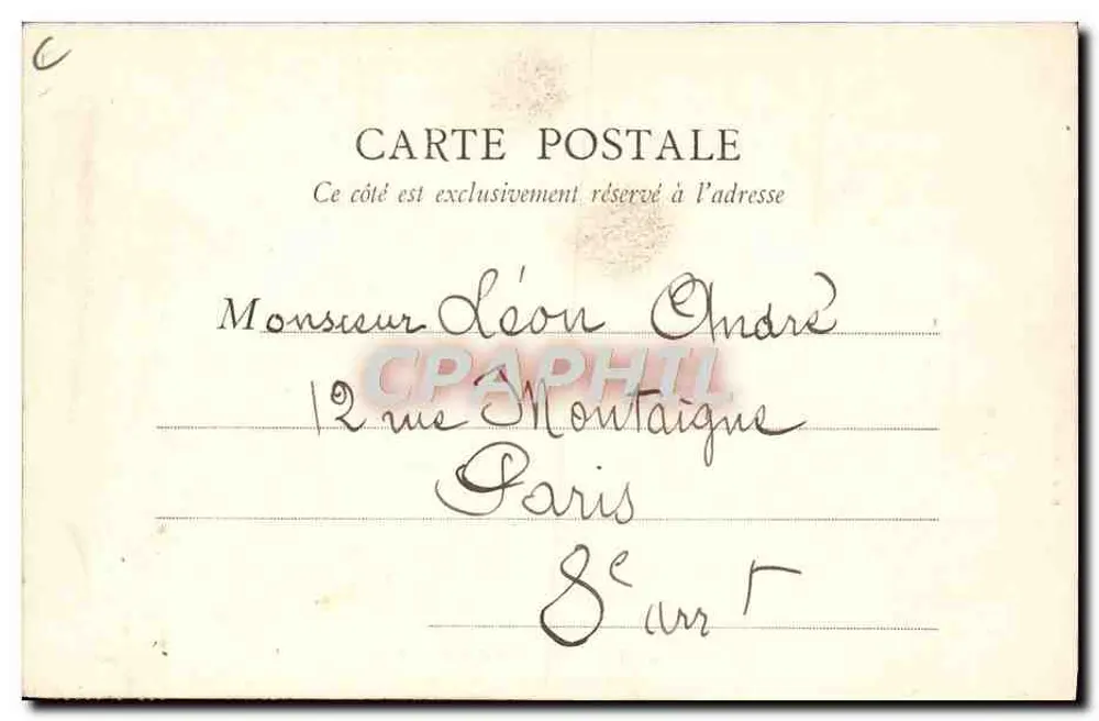 Os Corredores — Mathieu — B. F., Paris - Verso
