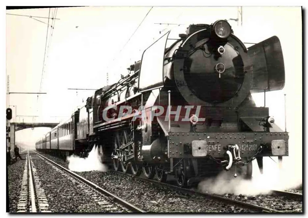 Locomotiva 242-2001 — Renfe — Editor STEFENCA, n°7 - Frente
