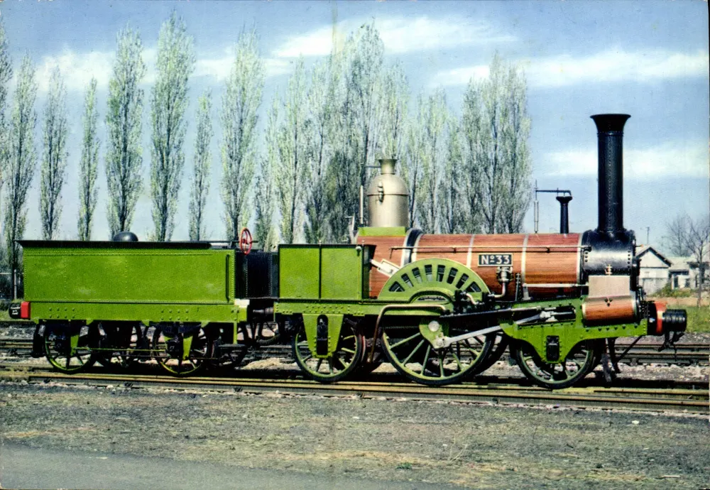 Locomotiva Buddicom N°33 — Paris a Rouen (1844) — Coleção IRIS, Mexichrome - Frente