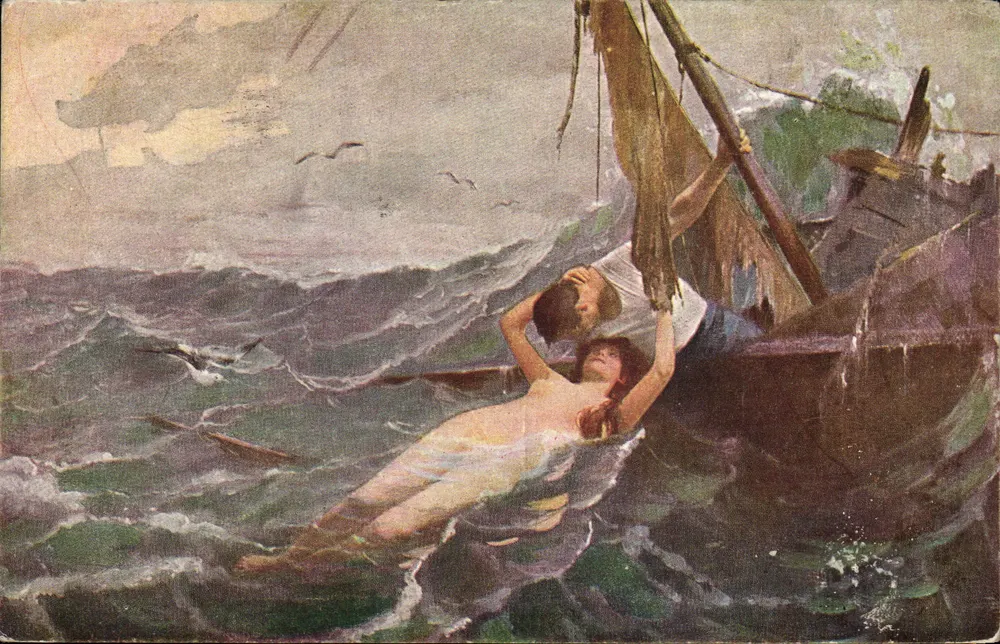 Salvamento no mar — pintura — Amag Kunst, n° 97 - Frente