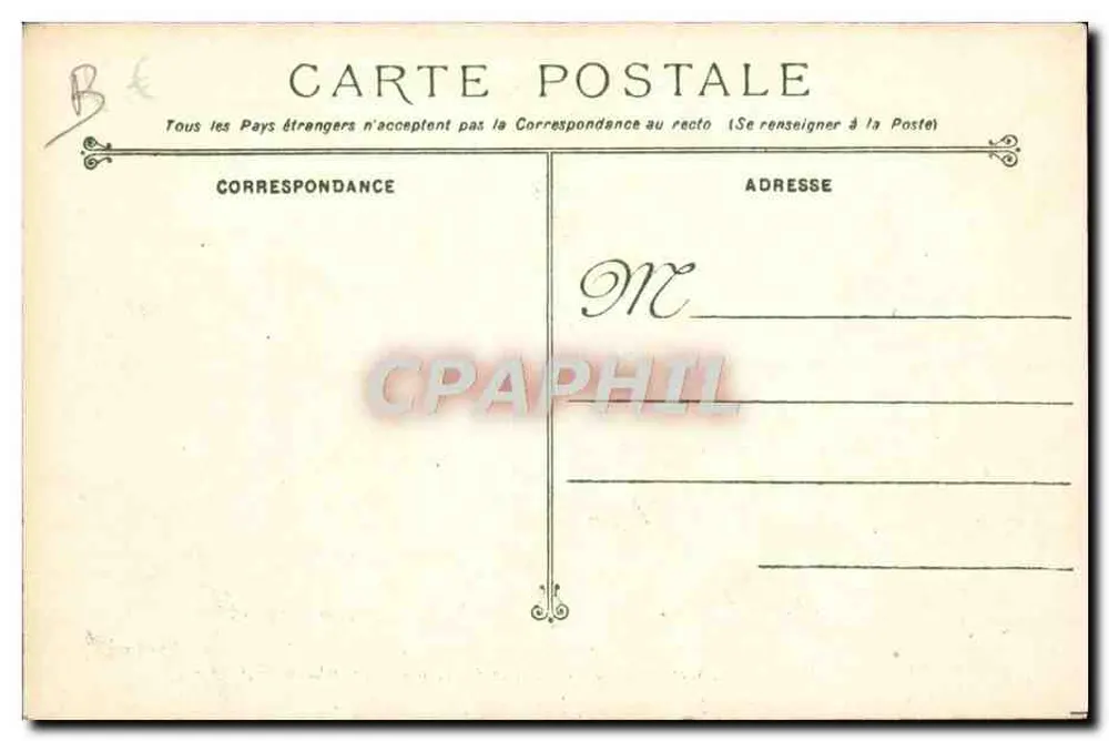 Fregatte Couronne — Schule der Kanoniere — Phototypie Marius Bar — Toulon - Rückseite