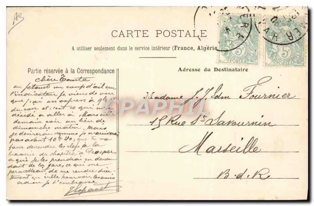 L'Iphigénie — Navio-Escola dos Aspirantes — Marinha Militar Francesa — Coleção A. Couturier, n° 338 - Verso