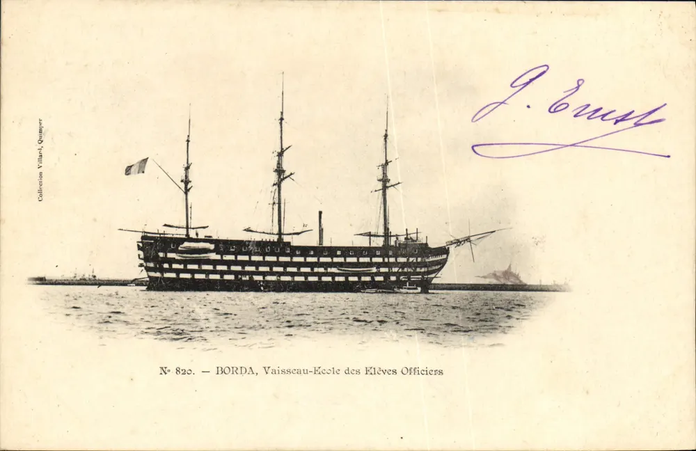 BORDA — Vaissseau-École des élèves Officiers — Collection Villar, Quimper, n° 820 - Vorderseite