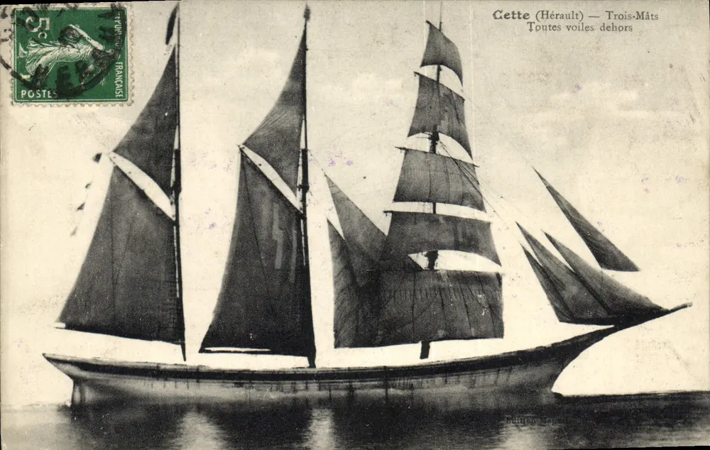 Dieses (Hérault) — Drei-Mast-Schiff Alle Segel Aus — Edition Mar - Vorderseite